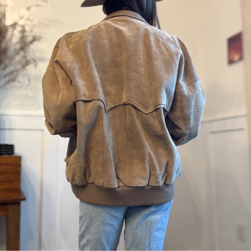 Saddlery suede western style jacket